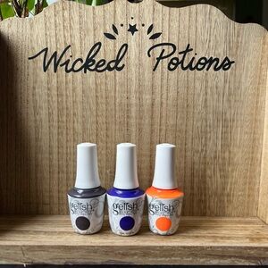 Gelish Nail Polish Set - Charcoal, Cobalt, Neon Orange